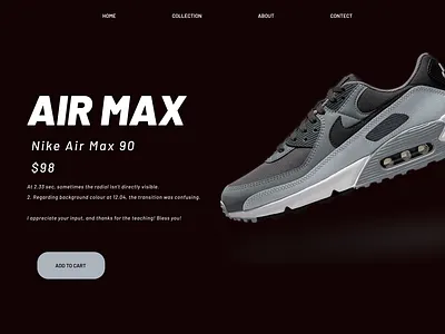Nike Shoe Website Design 3d animation branding graphic design logo motion graphics ui