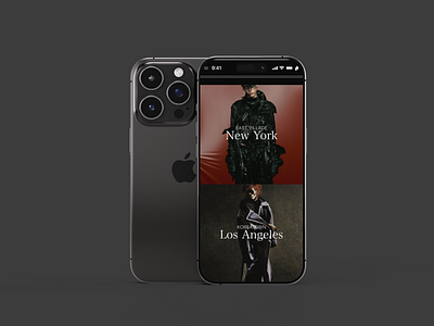 Mobile View of Fashion Web Design - 3 3d animation branding graphic design logo motion graphics ui