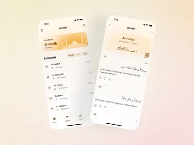 Muslim App Ui - Quran App app app design design figma illustration islamic app islamic app ui islamic application mobile app modern muslim muslim app muslim app ui qibla app ui quran app quran app design tasbih app ui ui design uiux