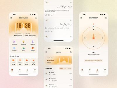Islamic App - Muslim App Design app app design design figma islamic app design islamic application islamic prayer masjid mosque muslim app muslim app design prayer app prayer reminder prayer track quran app religious shalat app ui ui design uiux