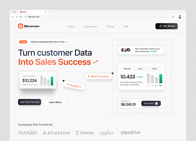 Saas Hero Section branding design figma graphic design illustration landingpage logo productdesign saas saasdesign saaslandingpage saasproduct ui uiuxdesign vector