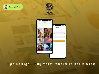 Vibes - buy your pixels spot - mobile app android app app design best branding buy creative design graphic design illustration ios market mobile motion graphics prototype smooth ui ux vibes wireframe