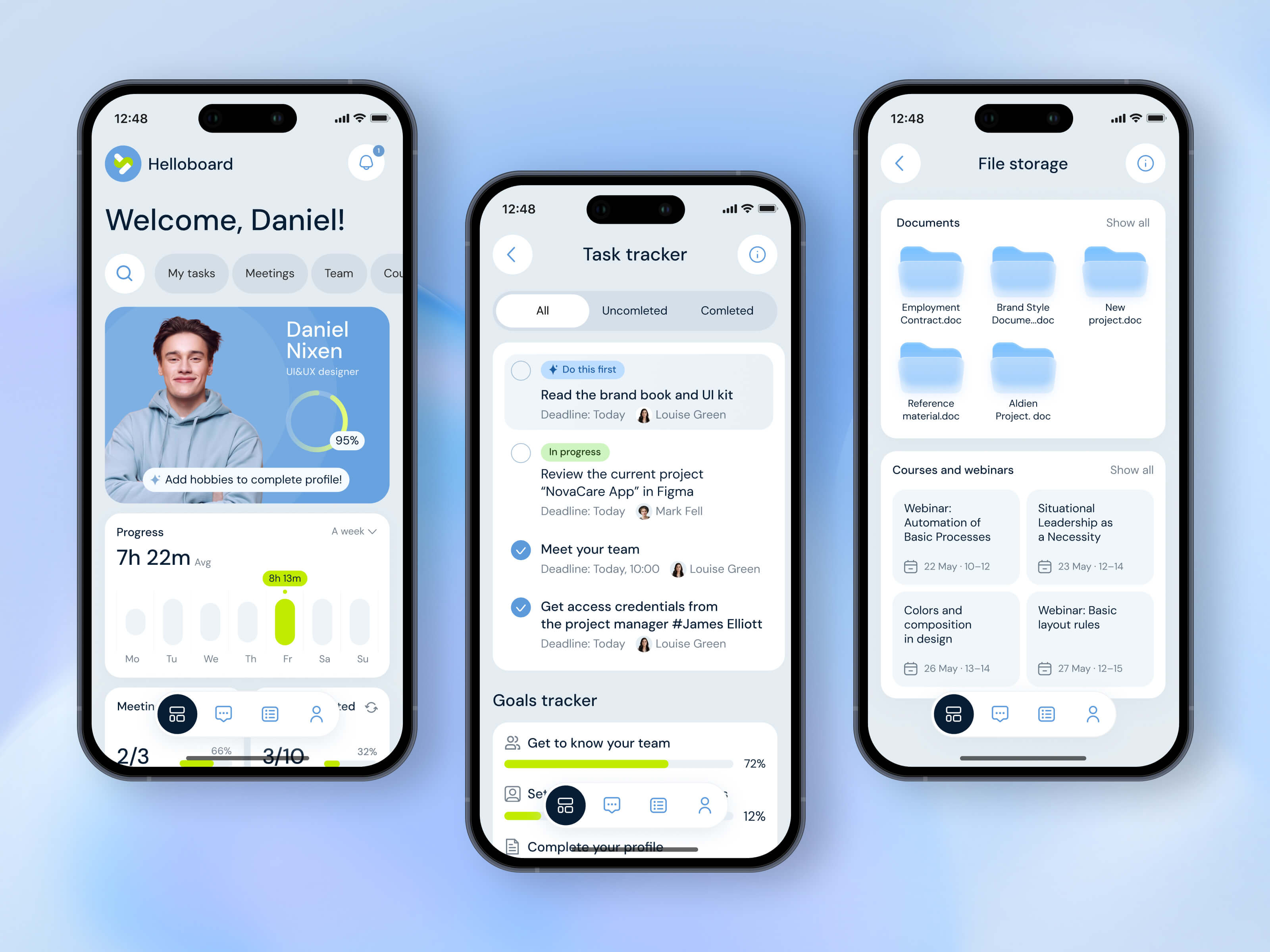 Mobile App Design | Dashboard | HR Platform | Onboarding by ByteTown on ...