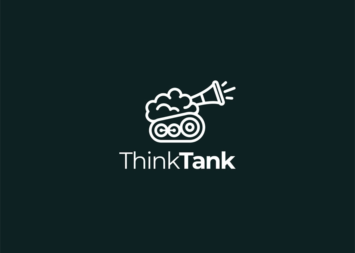 Military Tank with Brain Logo Design animation army logo brain logo brand brand identity branding design graphic design graphics illustration logo logotype military military logo minimal logo motion graphics tank logo think vector