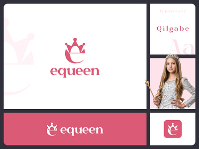 E logo branding business design e e logo e queen fashion girl graphic design letter e logo lettermark logo design queen queen girl queen logo typography vector women fashion