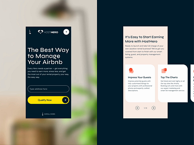 Manage Your Airbnb | Mobile Design adobe animation branding darkblue design figma icon illustration logo minimal mobile orange photo ui uiux ux website yellow