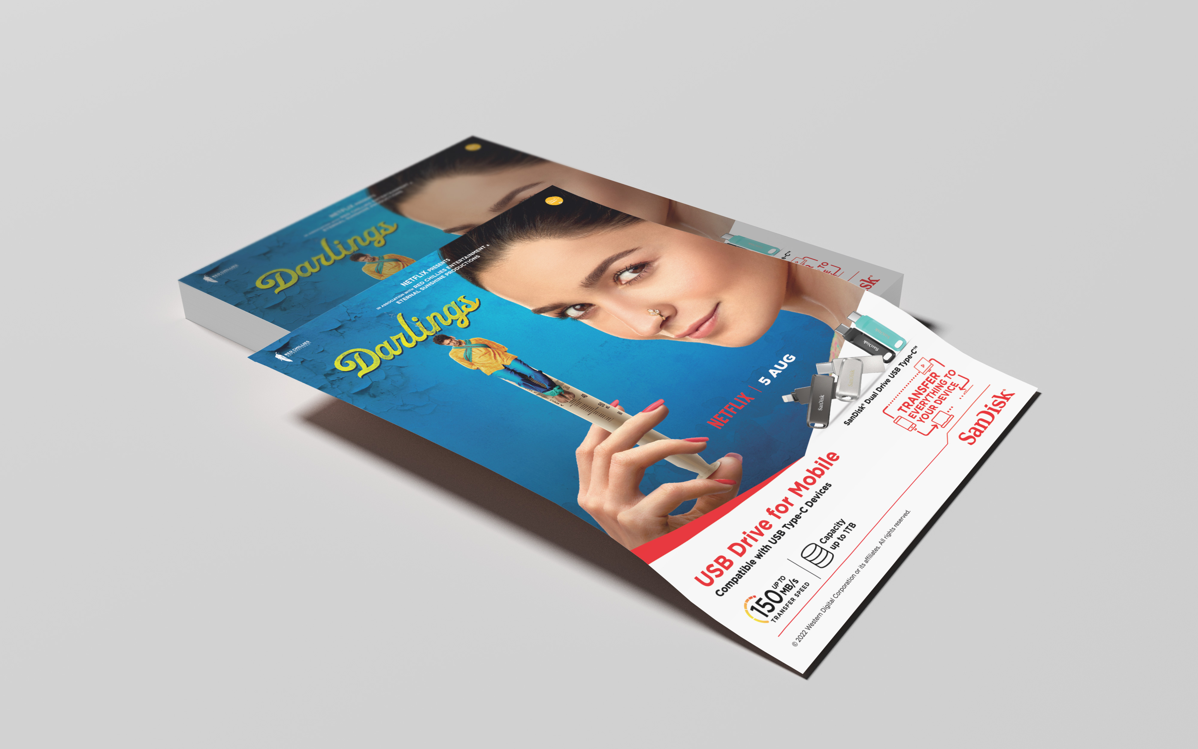 USB Drive for Mobile branding campaign graphic design