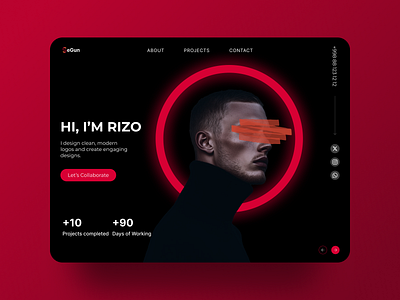 Creative Designer Portfolio Hero Section dribbble inspiration