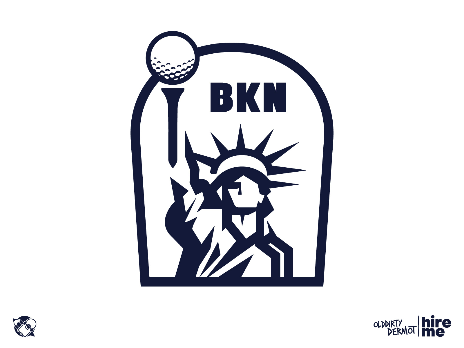 Example of WIP Golf Badge