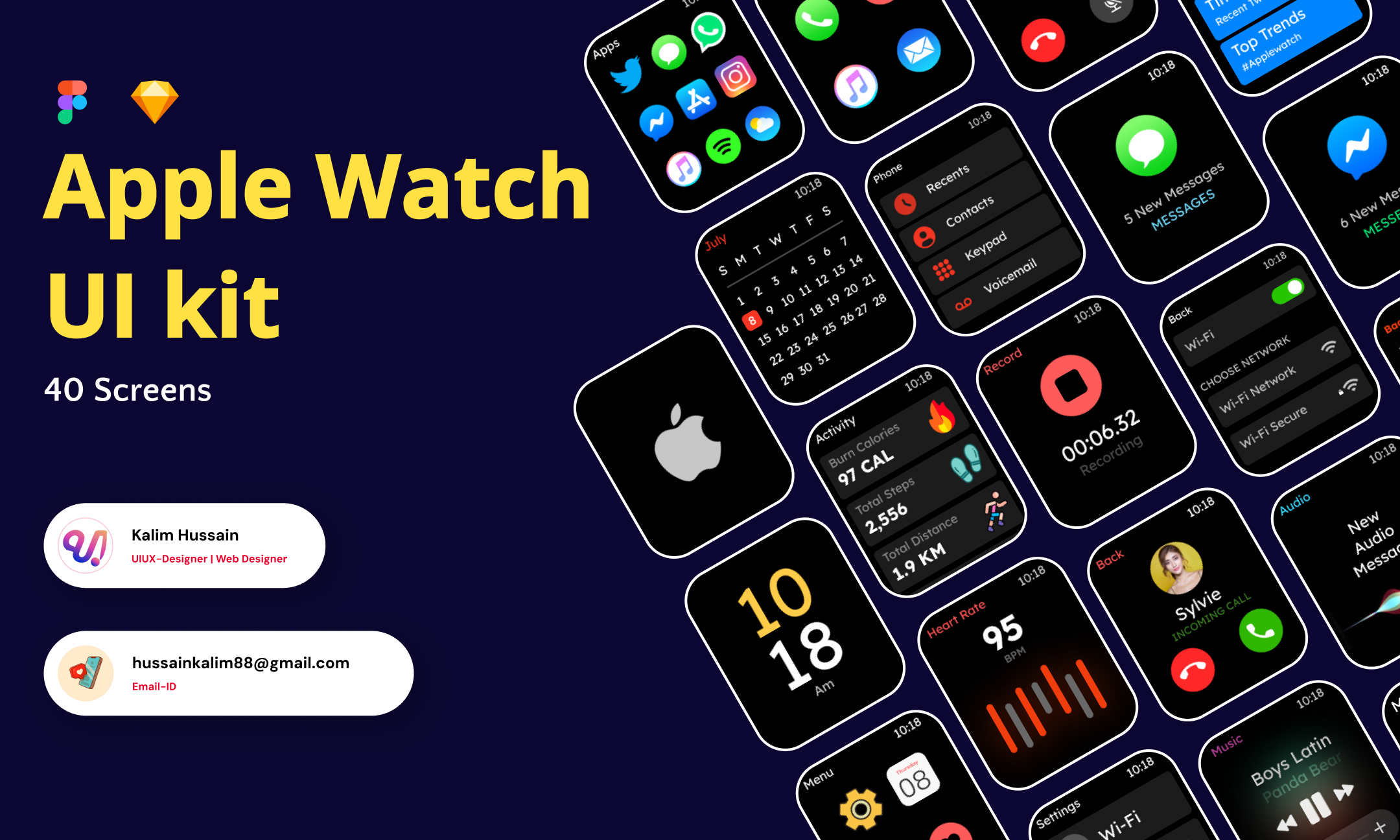 Apple Watch UI 3d animation branding dark mode ui graphic design logo micro interaction minimal ui motion graphics small screen ui smartwatch ui ui watch interface watchos wearable design