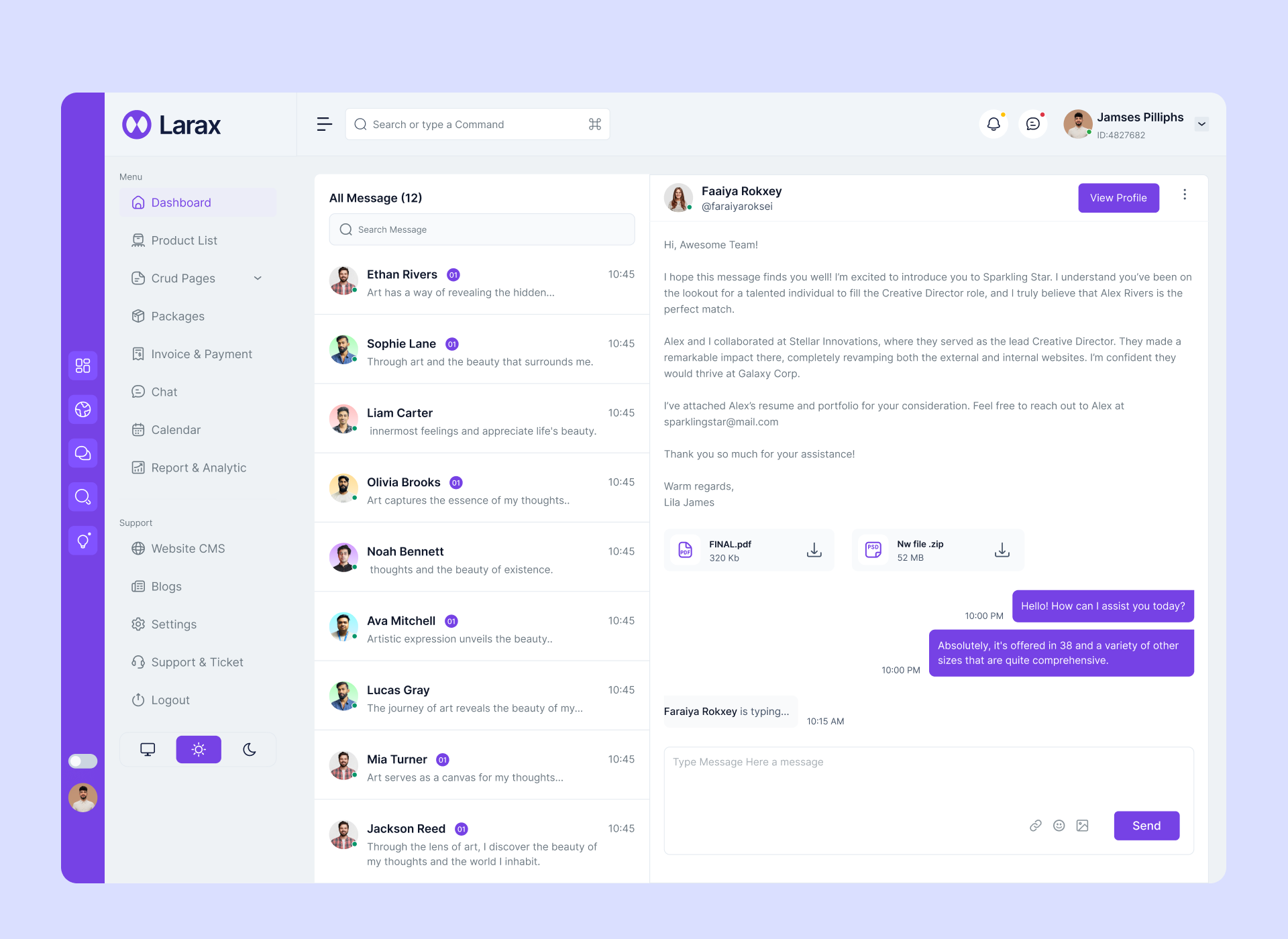 Modern Chat Dashboard UI admin ai ai admin chat chat admin chat dashbaord dashbaord figma illustration minimal ui ux