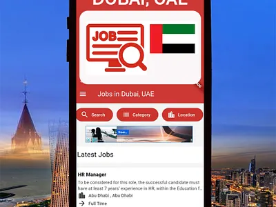 Find Jobs in Dubai App by UnitedWebSoft branding graphic design ui