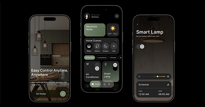 Smart Lamp App app design ui