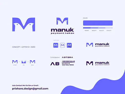 Manuk Payment Token blokchain blokchain design brand brand identity branding color crypto design design dual meaning logo illustration logo logo design negative space logo payment logo payment token prio hans typography vector