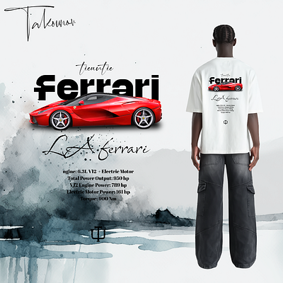 TIEUNTIE ferrari tee 3d branding graphic design logo motion graphics