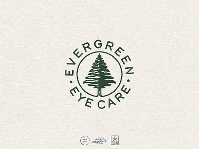 Evergreen Eye Care Badge Logo badge brand design brand identity branding branding design clean emblem evergreen eye eyes hand drawn identity design logo logo design logo designer logodesign minimal tree vintage visual identity