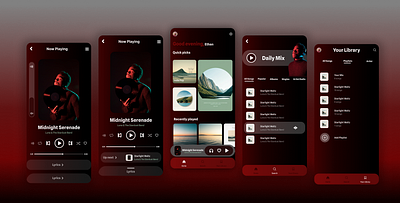 TuneAura app branding design illustration ui ux