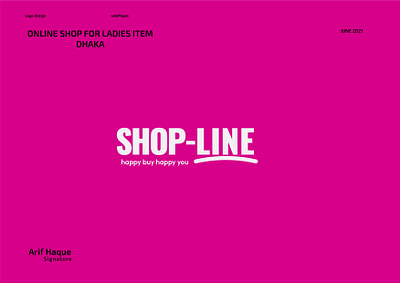 SHOP LINE ( Online Shop For Ladies Item) branding graphic design ladies shop logo logo online shop logo