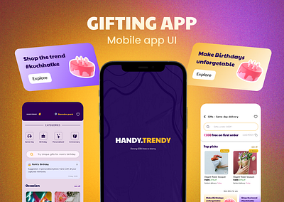 Swipe. Select. Surprise! Gifting made magical. app branding design graphic design illustration logo typography ui ux vector