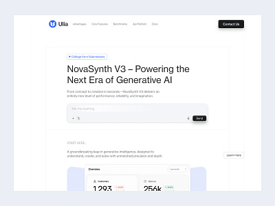 Redefining Speed & Creativity in Generative A aiwebsite cleanui creativeai darkandlightmode futuristicdesign herosection interfacedesgin landingpage modernwebdesign opensourceai productdesgin techlandingpage uiuxdesign visualdesgin webdesign