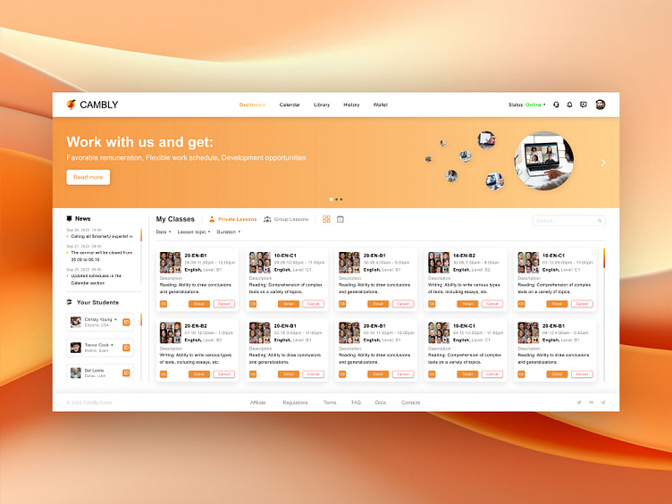 UX UI Dashboard Design for E learning Web App by Extej UI UX Design ...