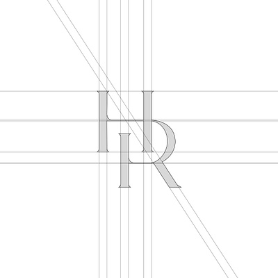 H+R MONOGRAM FOR FASHION BRAND brandidentity branding design graphic design illustration logo monogram typography