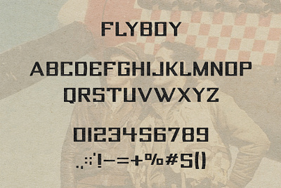 Flyboy Font aviation badge branding classic crest flying font graphic design logo old packaging pilot plane racing retro type type design typeface typography vintage