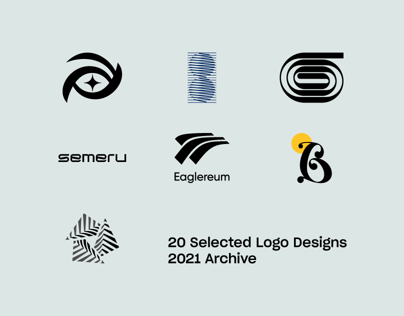 20 Selected Logo Designs: Marks & Symbols (2021 Archive) 3d logo branding design geometric logo icon illustration lettering logo logo design logotype minimalist logo modern logo monogram negative space logo typography ui