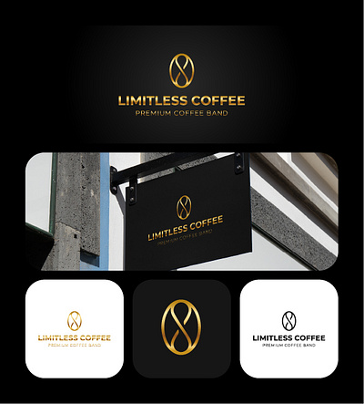 Creative, Minimal Limitless Coffee Logo design. 3d animation branding coffee creative design graphic design illustration limitless logo logo design minimal modern typography ui ux vector