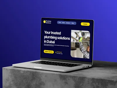Plumbing Landing Page branding clean web ui css design design portfolio project design system figma figma ui design html illustration javascript ui webdevelopment