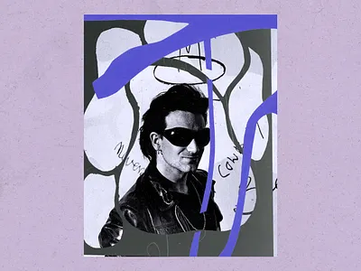 POSTER 07 bono collage design editorial editorial design old photoshop poster u2