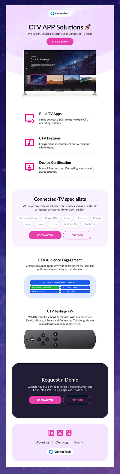 Marketing Mailshot (EDM) - CTV Solutions graphic design ui