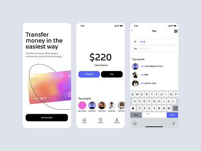 Transfering money app design design ui ui designer ux designer web designer