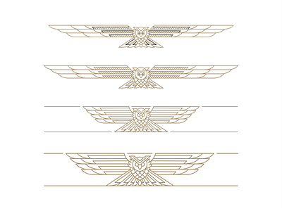 Owl progress animal bird branding design geometric graphic design hoot icon icon set illustration logo mascot nature owl symbol vector wings