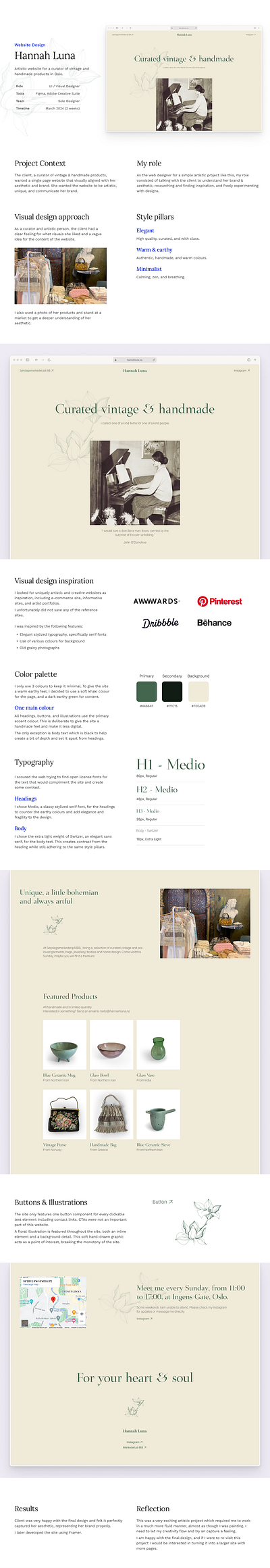 Hannah Luna - Web Design Case Study graphic design ui