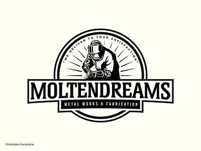 Vintage Industrial Logomark Design for MoltenDreams brand identity brand logo branding branding designer chinthaka gunaratne design graphic design illustration industrial logo logo logo design logo designer logomark logos monochrome logo retro badge design retro logo vintage logo welding logo