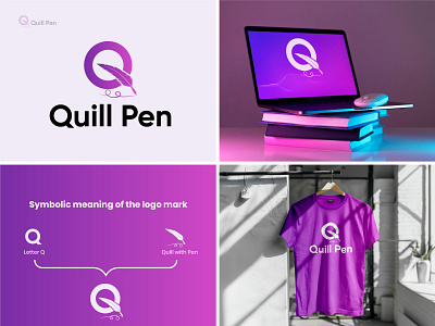 Quill Pen Modern Logo Design & Brand Identity branding brandingidentity brandmark logo logo design modern quill pen
