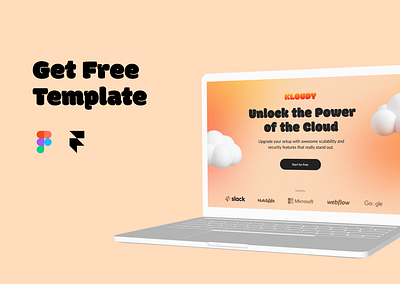 Kloudy - Landing page ai cloud design figma framer illustration landing landing page sunset ui ui design uxui design vector website
