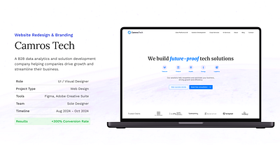 Camros Tech - Web Design Case Study graphic design ui