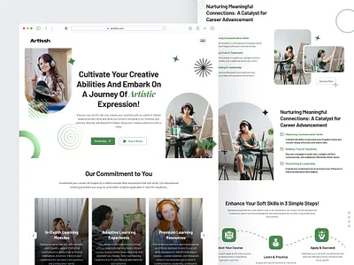Art School Landing Page Design art school design landing page design landingpage ui ui design website concept website design