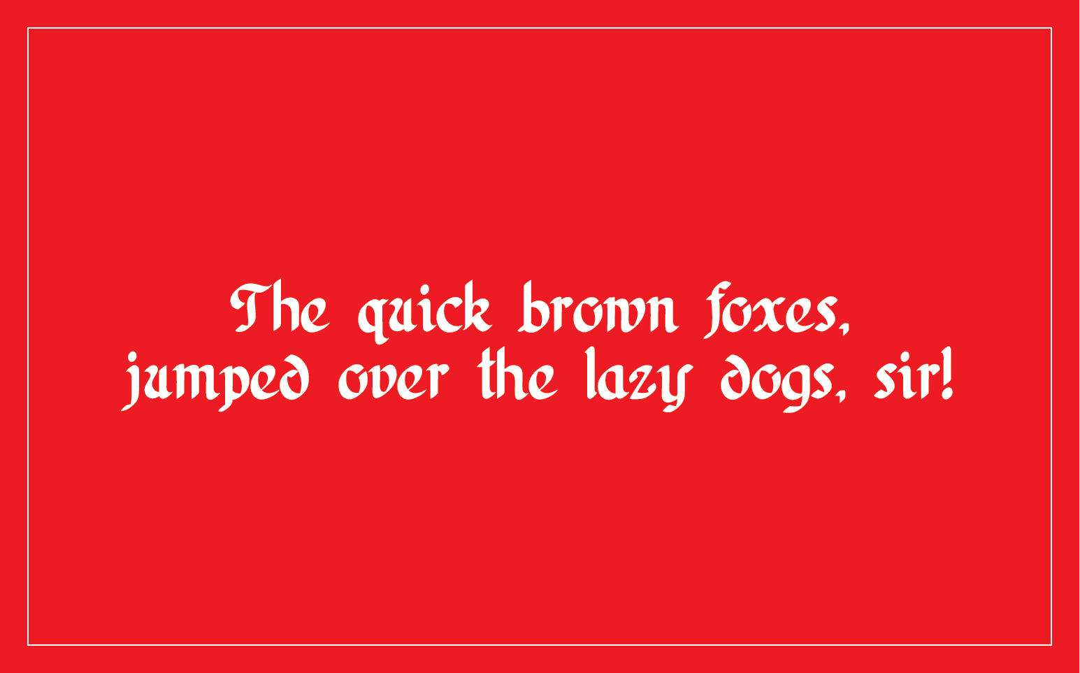 Poster Flourish decorative face family font fontself type typography