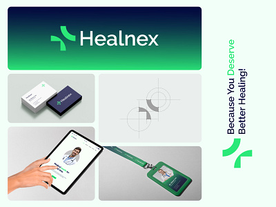 Healnex Logo Branding Design brand identity branding design graphic design illustration logo logo design vector