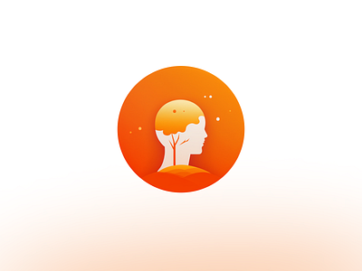 Mental Health App - Logo Concept 3d brand branding logo orange vector