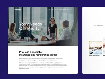 PrioRe Web branding design typography ui ux
