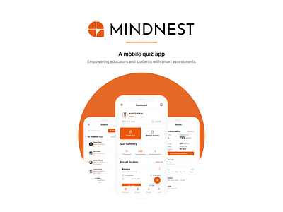 Mind Nest - A Mobile Quiz App ai grading app clean ui dark mode ui design system education app figma design minimal design mobile app design mobile ui modern ui quiz app quiz interface responsive design shadcn ui student dashboard student experience tailwindcss teacher dashboard uiux design ux case study