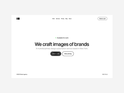 Minimalist landing page clean design hero landing page minimal ui ux web