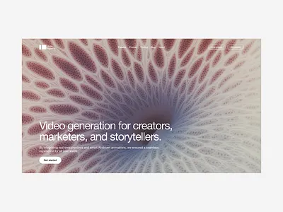 Video generation agency hero agency ai clean hero minimal saas ui ux video web