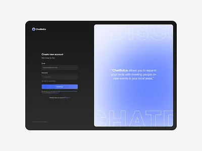 Login panel button clean login minimal saas ui ux web app