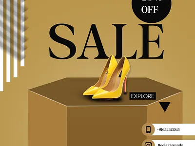 Step Into Style – Heels Poster Design 2025 animation canva figma graphic desgin graphic design heels illustrator instagram baaner photoshop poster protyping sale social media banner trend ui ux