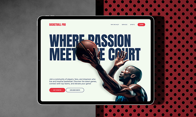 Sports Website Hero section branding design landing page minimal sports ui webdesign
